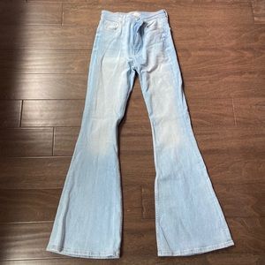 Bershka light wash flare jeans